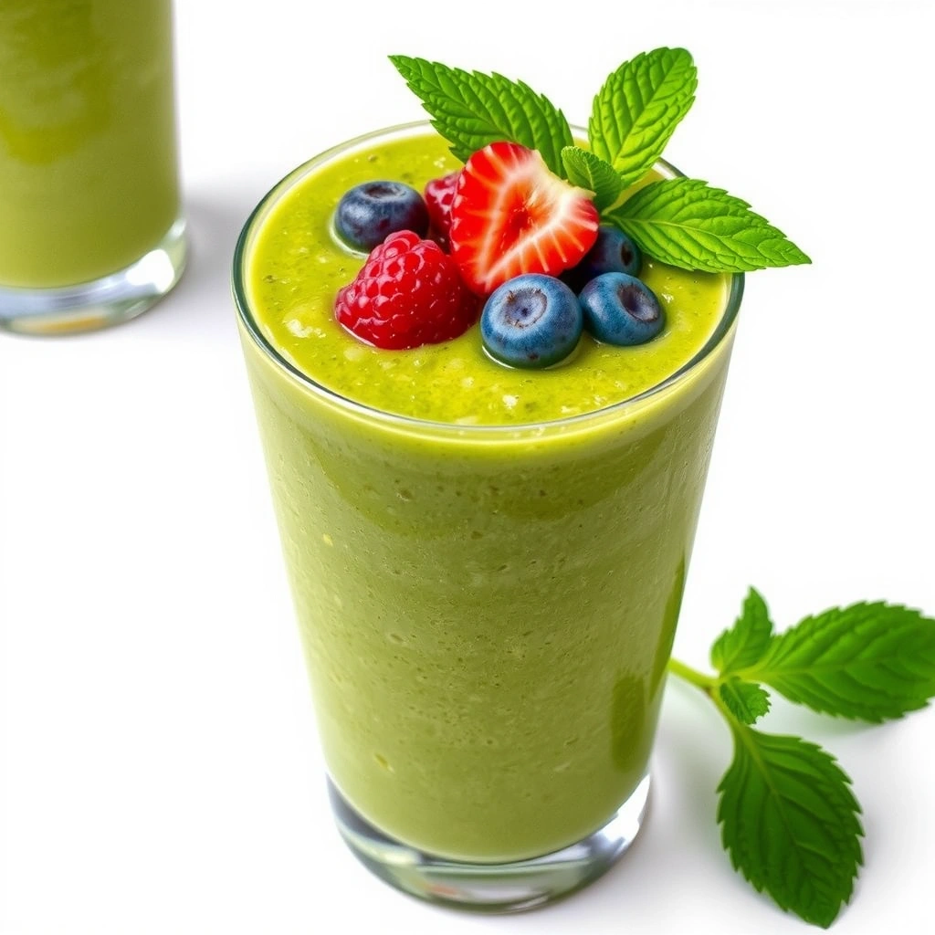 Organic Superfood Blend mixed in a smoothie